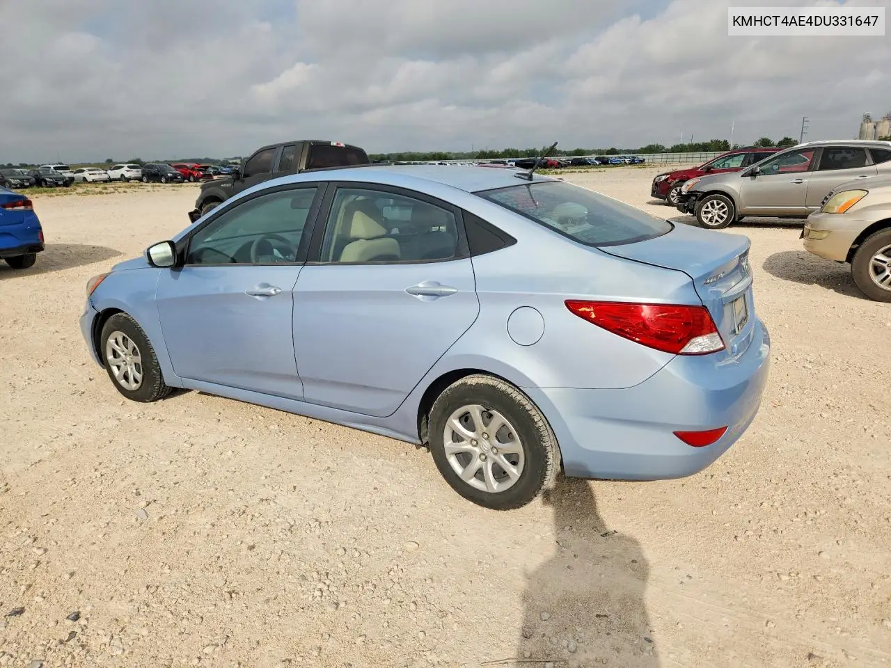 2013 HYUNDAI ACCENT VIN KMHCT4AE4DU331647 — фото 2