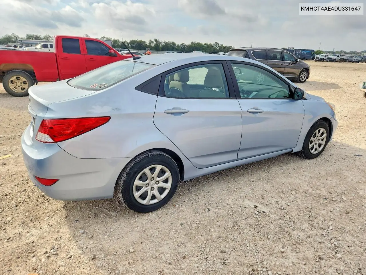 2013 HYUNDAI ACCENT VIN KMHCT4AE4DU331647 — фото 3