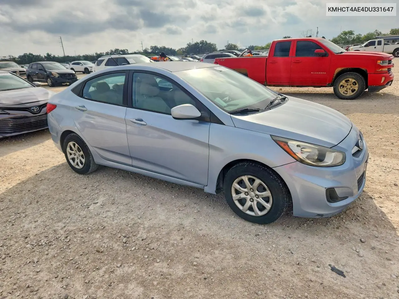 2013 HYUNDAI ACCENT VIN KMHCT4AE4DU331647 — фото 4