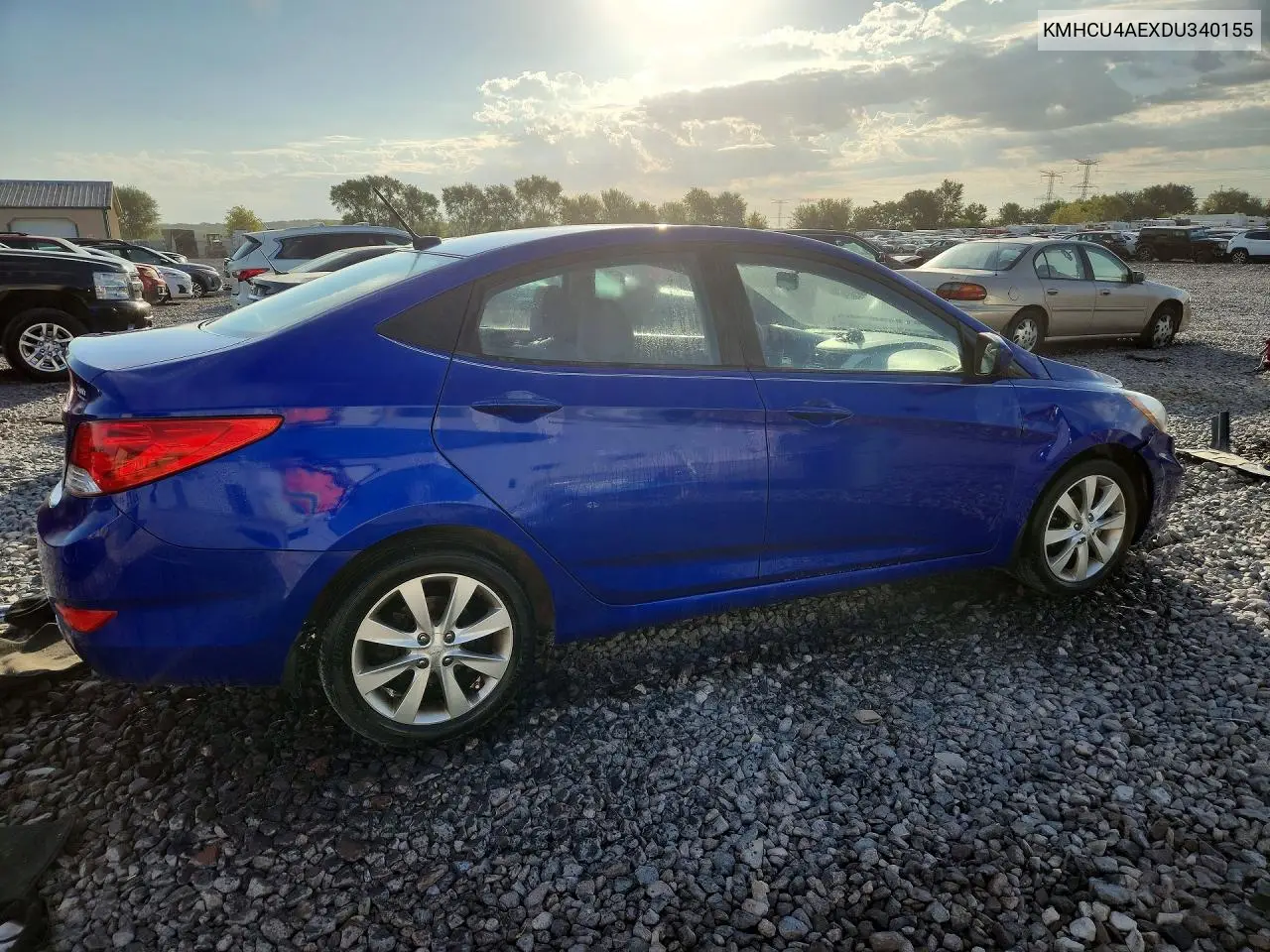 2013 HYUNDAI ACCENT VIN KMHCU4AEXDU340155 — фото 3