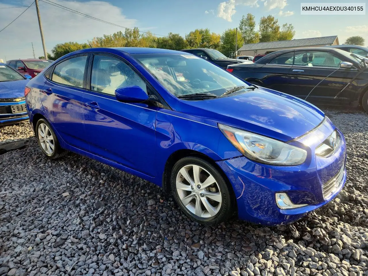 2013 HYUNDAI ACCENT VIN KMHCU4AEXDU340155 — фото 4