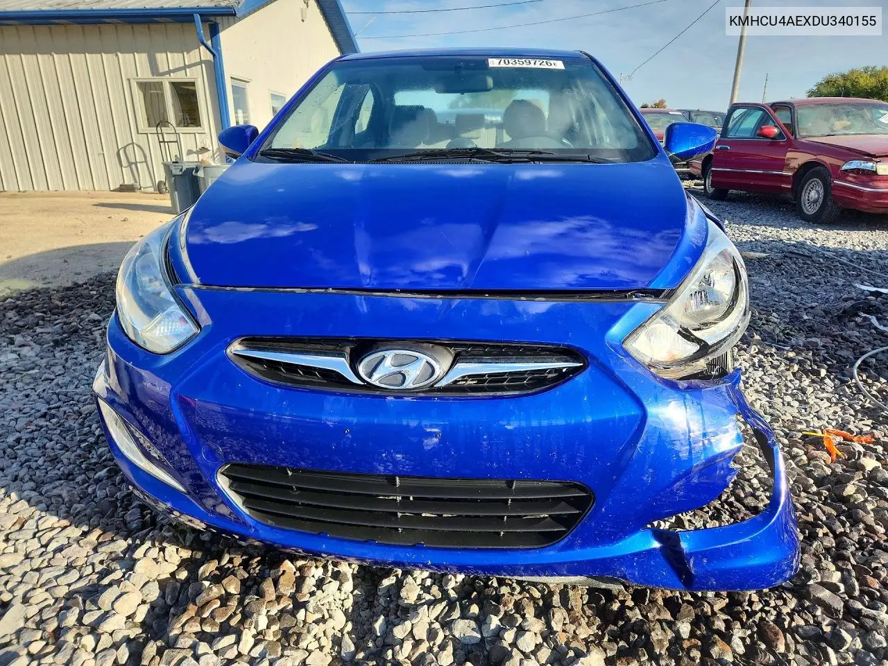 2013 HYUNDAI ACCENT VIN KMHCU4AEXDU340155 — фото 5
