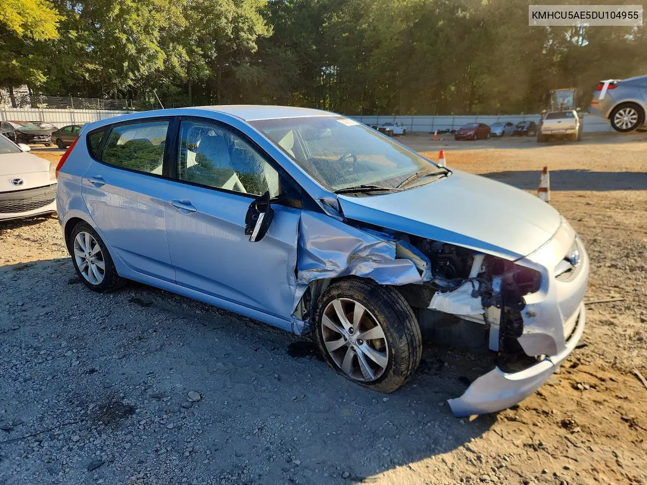 2013 HYUNDAI ACCENT VIN KMHCU5AE5DU104955 — фото 4