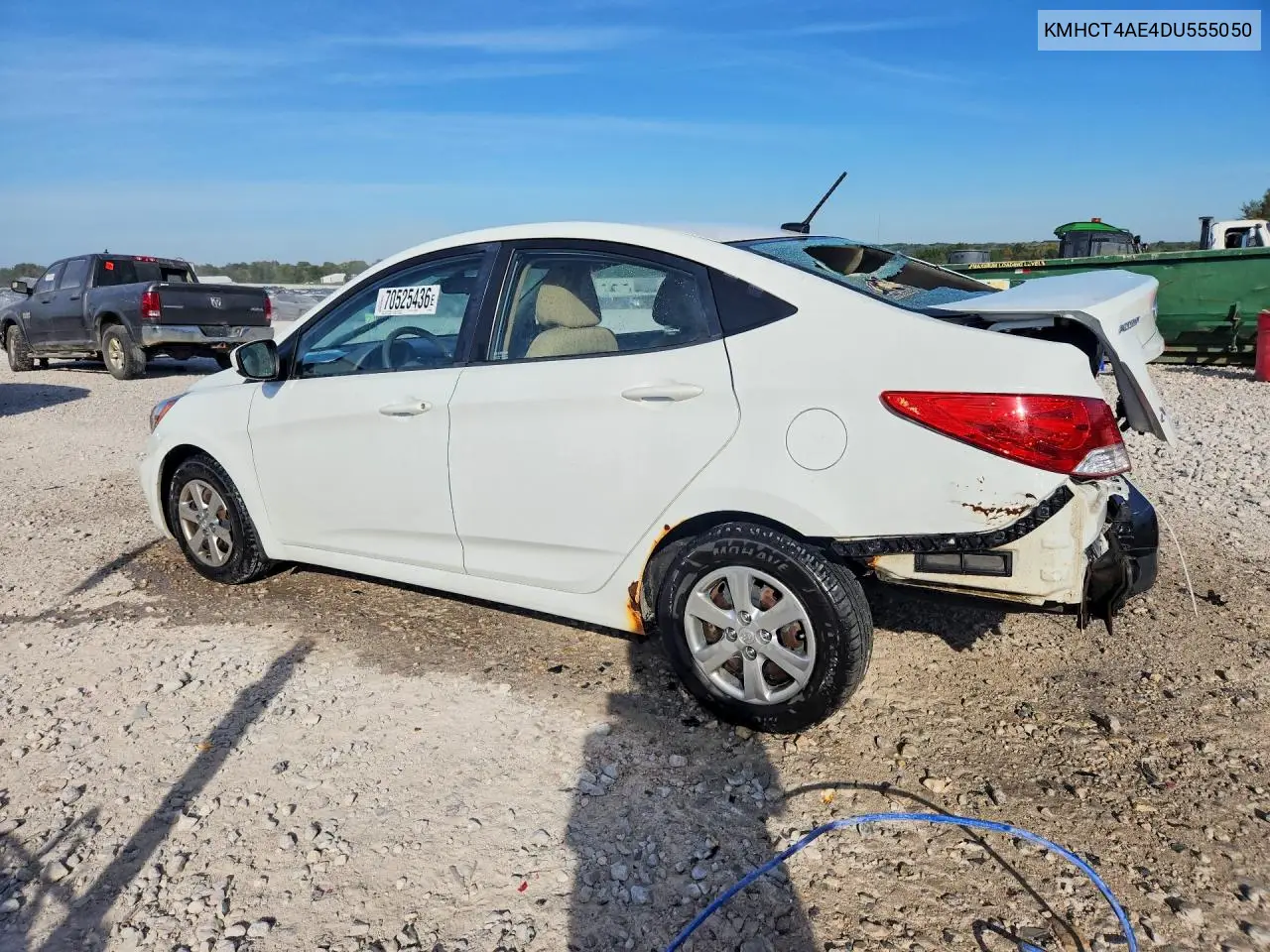 2013 HYUNDAI ACCENT VIN KMHCT4AE4DU555050 — фото 2