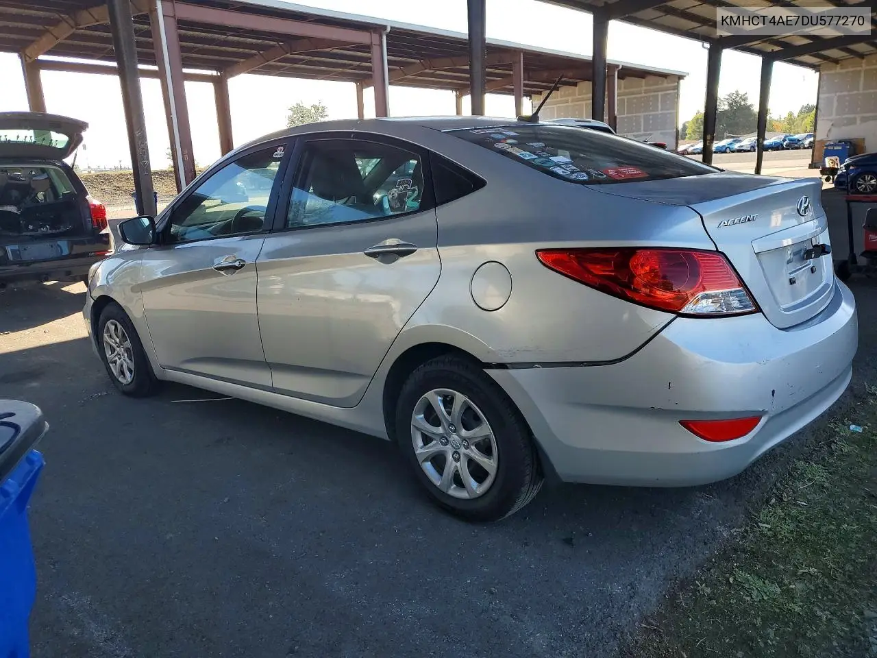 2013 HYUNDAI ACCENT VIN KMHCT4AE7DU577270 — фото 2