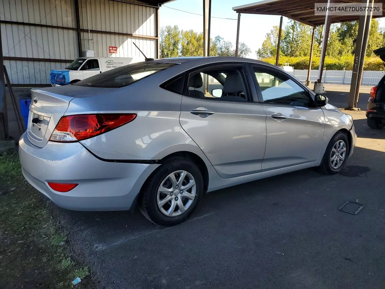 2013 HYUNDAI ACCENT VIN KMHCT4AE7DU577270 — фото 3