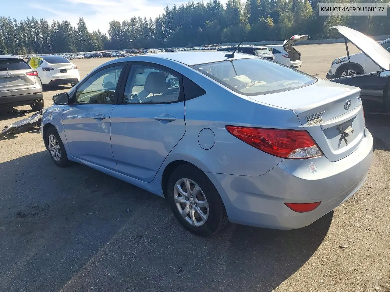 2013 HYUNDAI ACCENT VIN KMHCT4AE9DU560177 — фото 2
