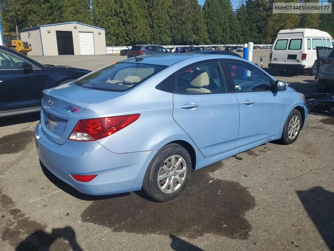 2013 HYUNDAI ACCENT VIN KMHCT4AE9DU560177 — фото 3