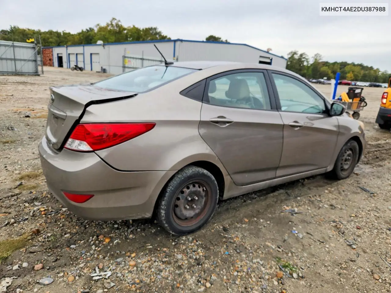 2013 HYUNDAI ACCENT VIN KMHCT4AE2DU387988 — фото 3