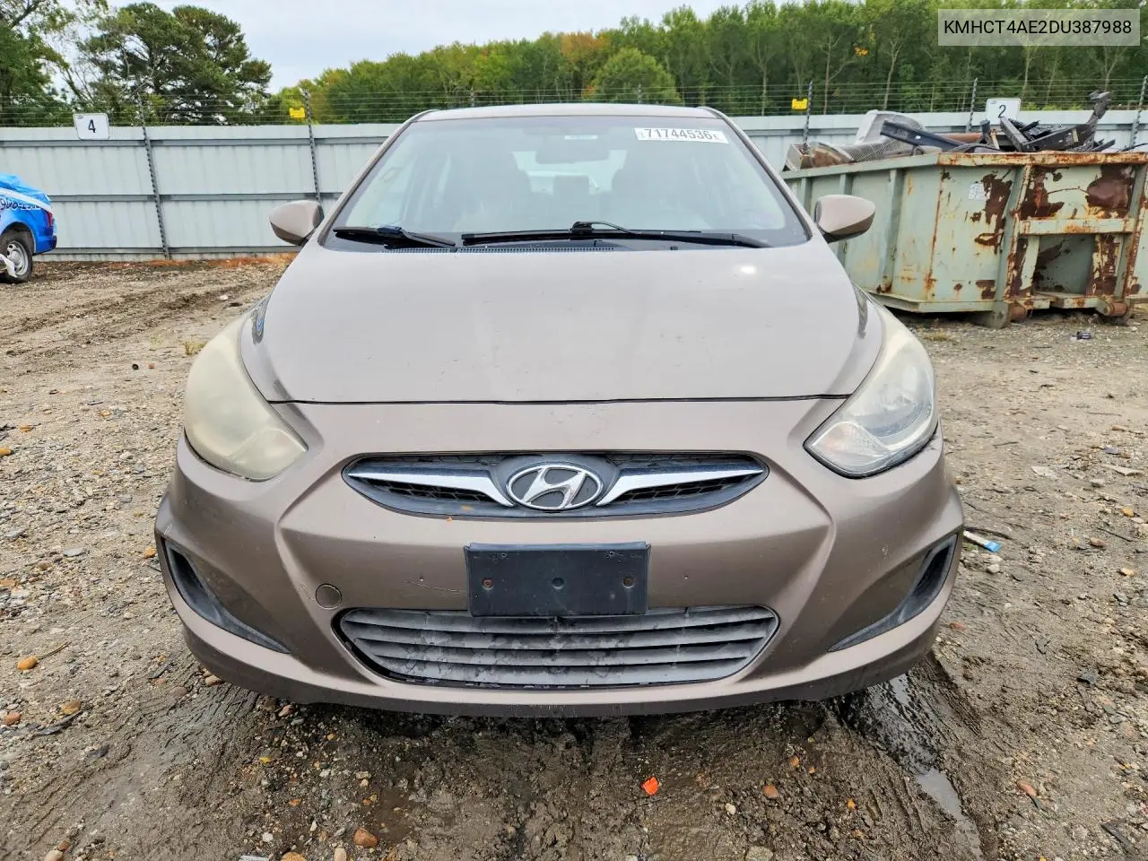2013 HYUNDAI ACCENT VIN KMHCT4AE2DU387988 — фото 5