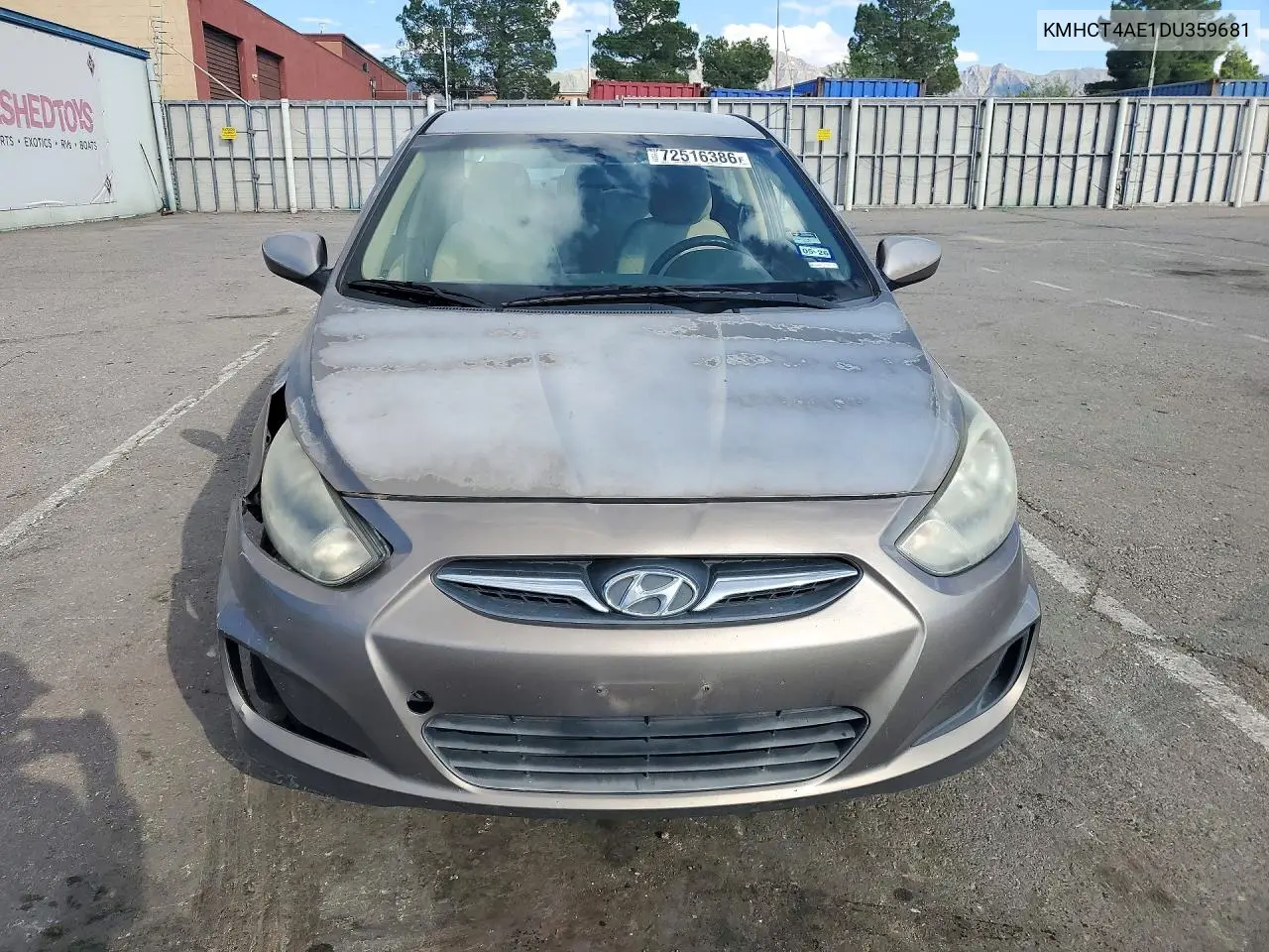 2013 HYUNDAI ACCENT VIN KMHCT4AE1DU359681 — фото 5