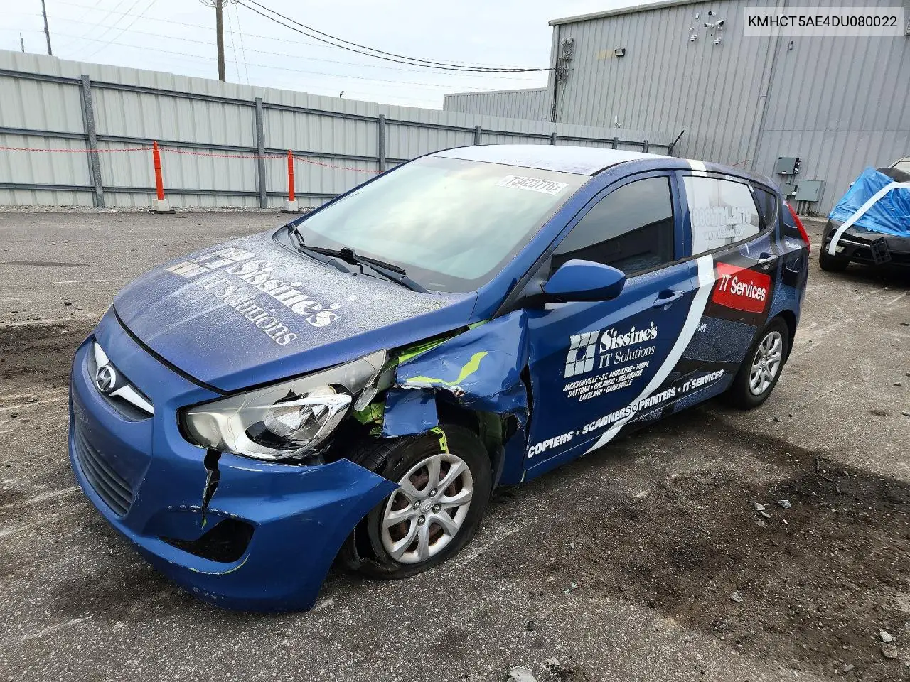 HYUNDAI ACCENT 2013, VIN KMHCT5AE4DU080022