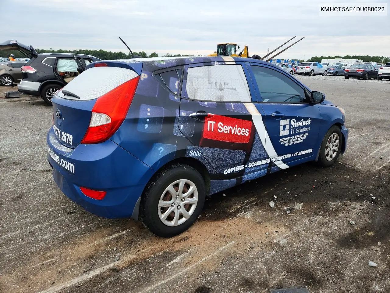 2013 HYUNDAI ACCENT VIN KMHCT5AE4DU080022 — фото 3