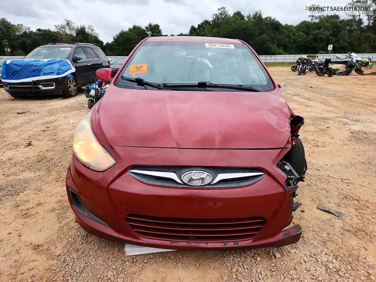 2014 HYUNDAI ACCENT VIN KMHCT5AE6EU163050 — фото 5
