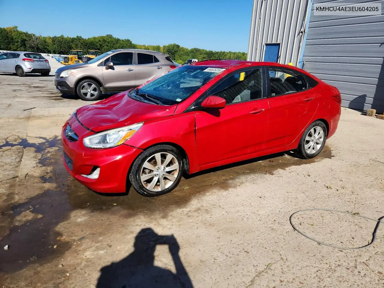 HYUNDAI ACCENT 2014, VIN KMHCU4AE3EU604205