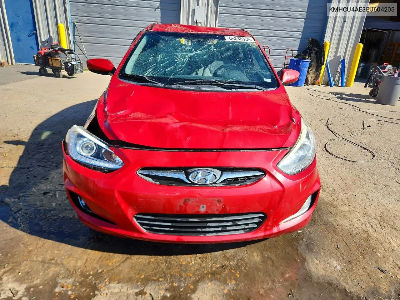 2014 HYUNDAI ACCENT VIN KMHCU4AE3EU604205 — фото 5