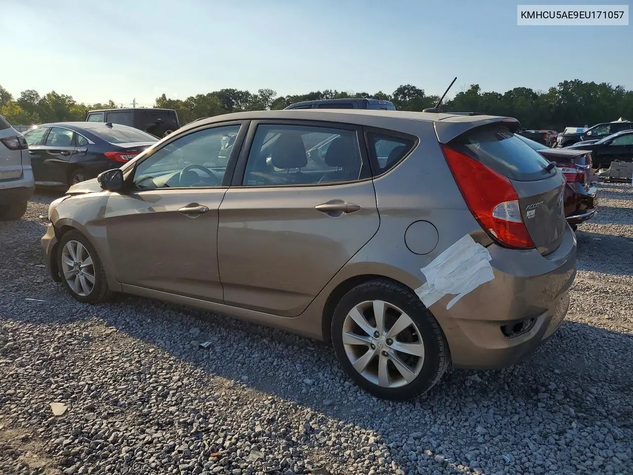 2014 HYUNDAI ACCENT VIN KMHCU5AE9EU171057 — фото 2