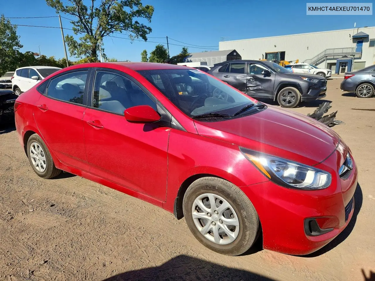 2014 HYUNDAI ACCENT VIN KMHCT4AEXEU701470 — фото 4
