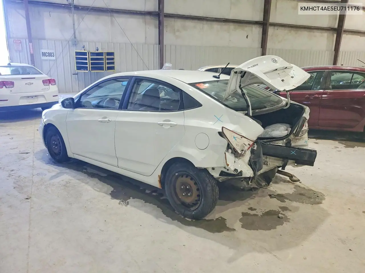 2014 HYUNDAI ACCENT VIN KMHCT4AE5EU711176 — фото 2