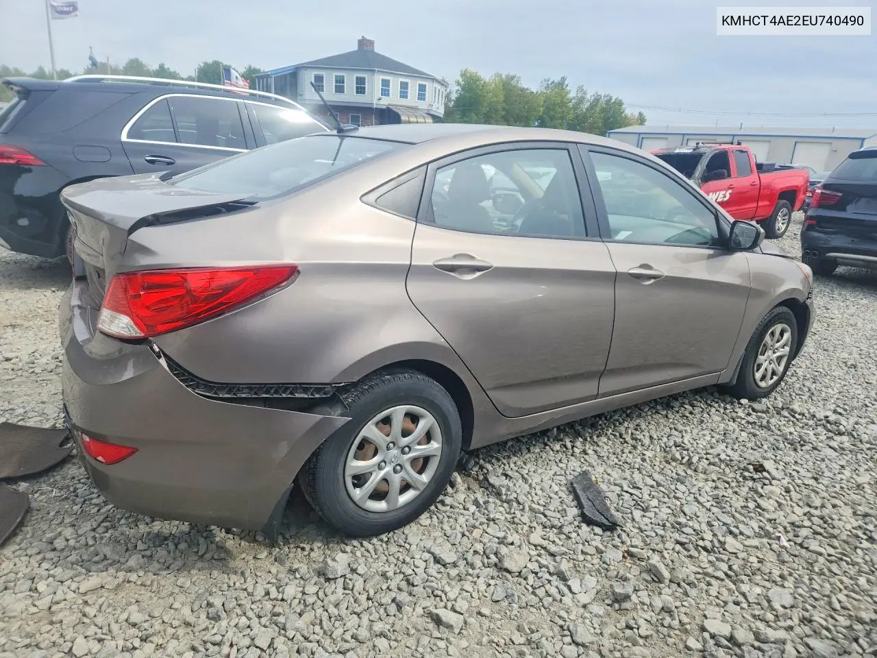 2014 HYUNDAI ACCENT VIN KMHCT4AE2EU740490 — фото 3