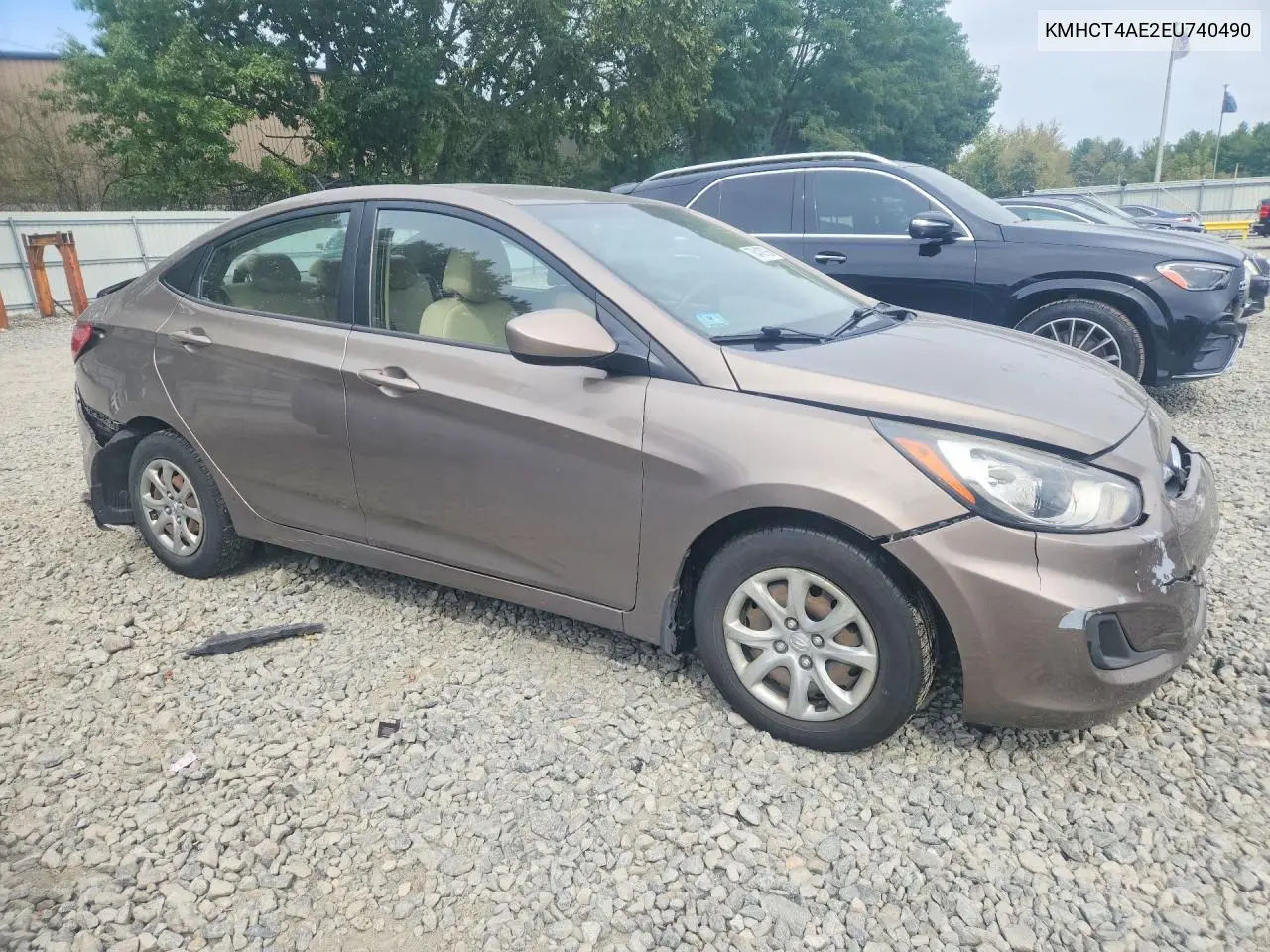 2014 HYUNDAI ACCENT VIN KMHCT4AE2EU740490 — фото 4