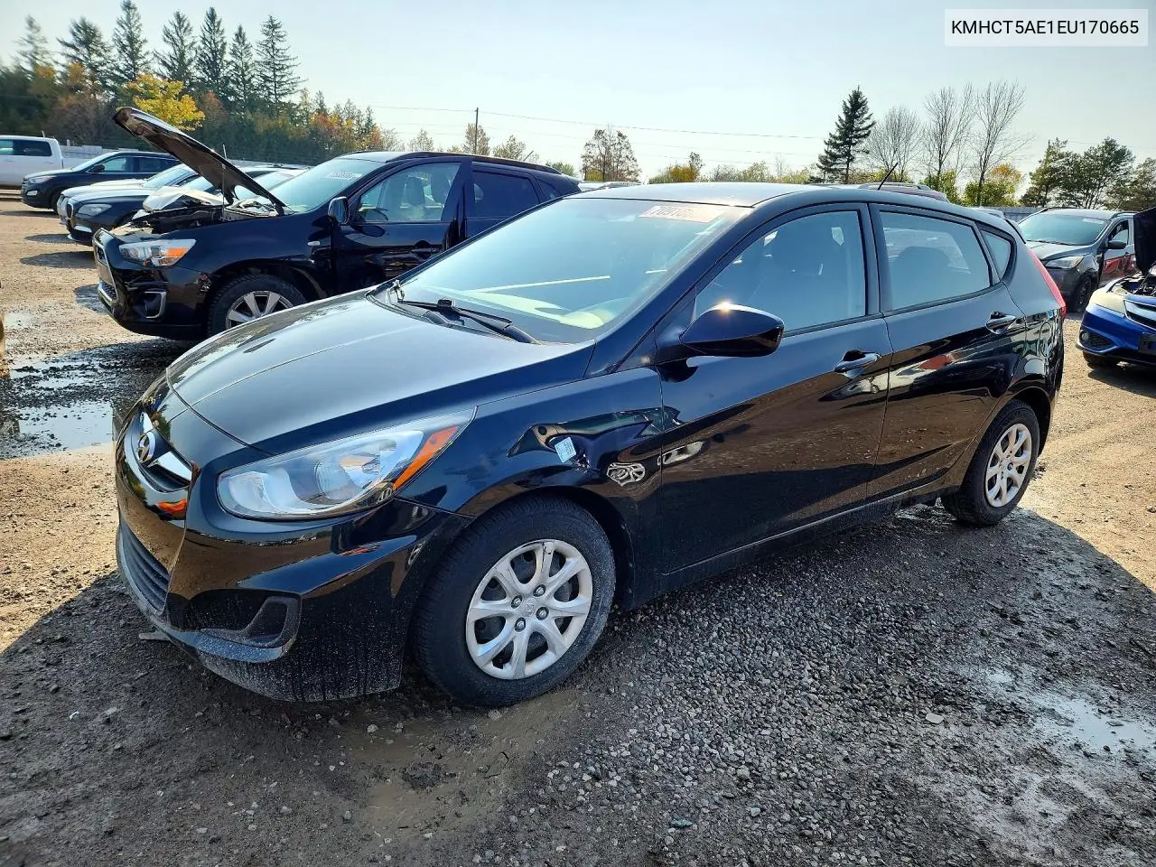 HYUNDAI ACCENT 2014, VIN KMHCT5AE1EU170665
