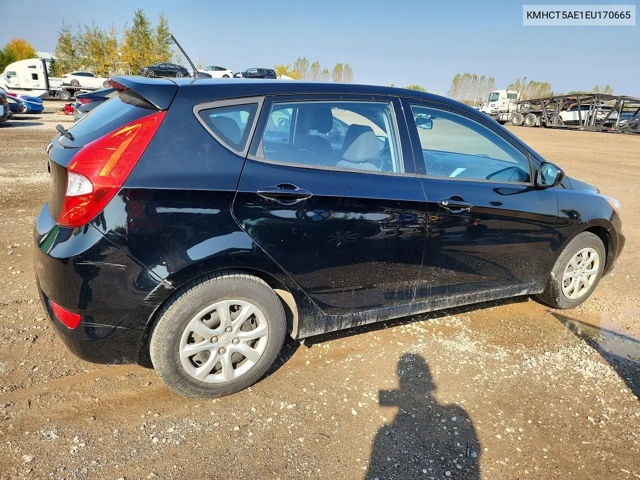 2014 HYUNDAI ACCENT VIN KMHCT5AE1EU170665 — фото 3