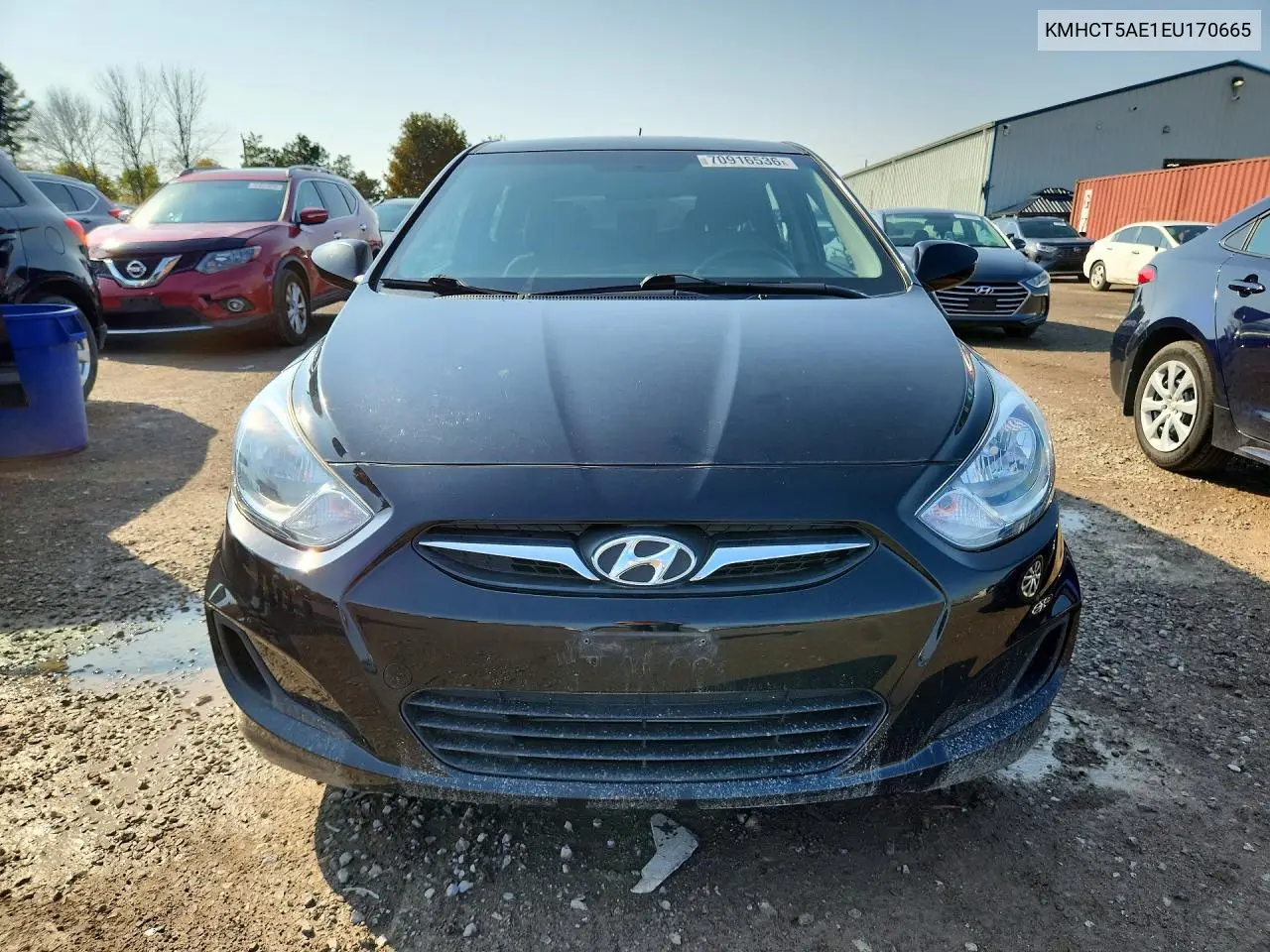 2014 HYUNDAI ACCENT VIN KMHCT5AE1EU170665 — фото 5