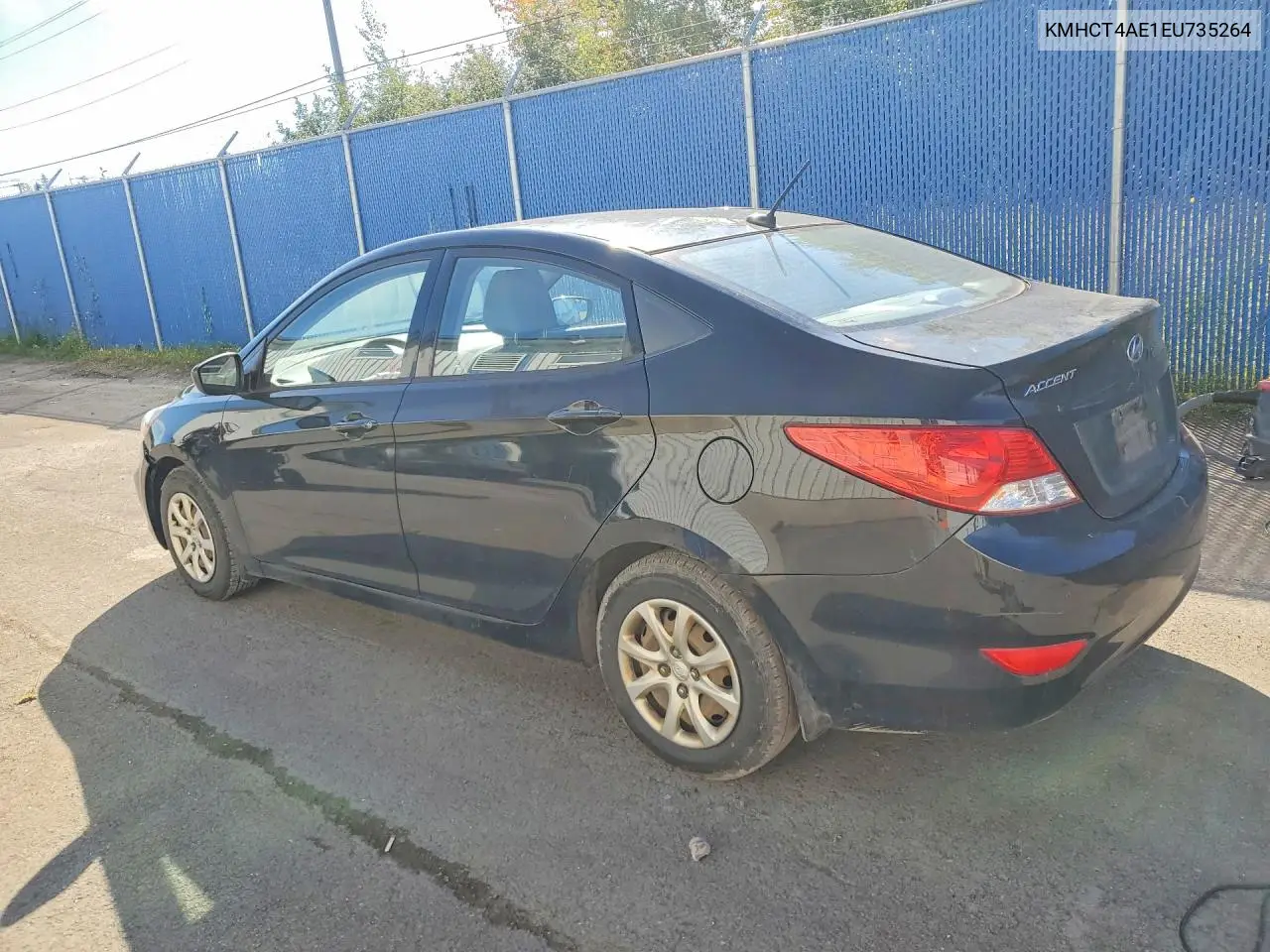 2014 HYUNDAI ACCENT VIN KMHCT4AE1EU735264 — фото 2