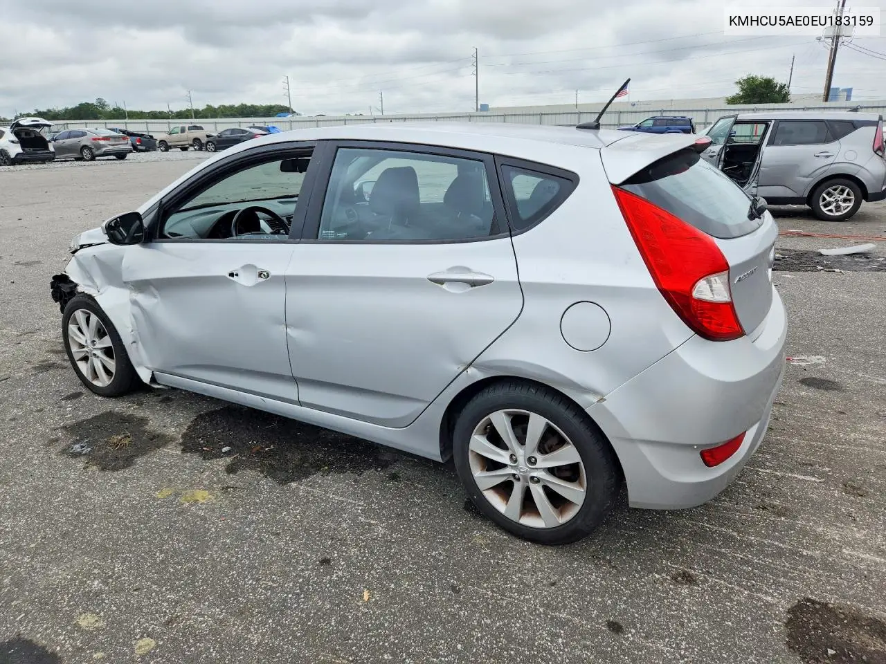 2014 HYUNDAI ACCENT VIN KMHCU5AE0EU183159 — фото 2