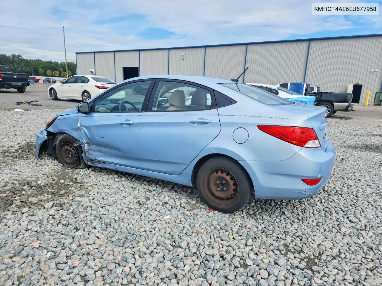 2014 HYUNDAI ACCENT VIN KMHCT4AE6EU677958 — фото 2