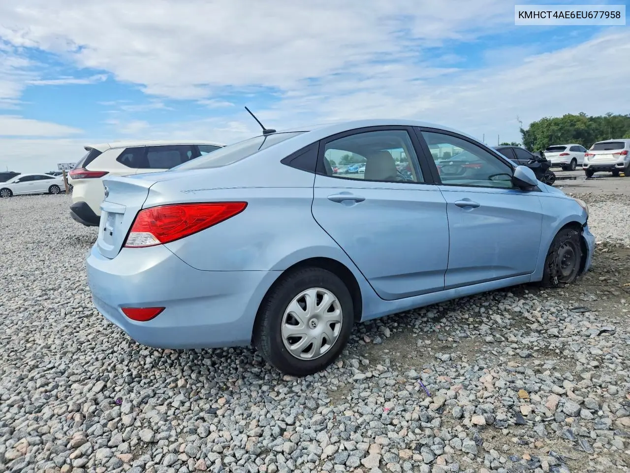 2014 HYUNDAI ACCENT VIN KMHCT4AE6EU677958 — фото 3