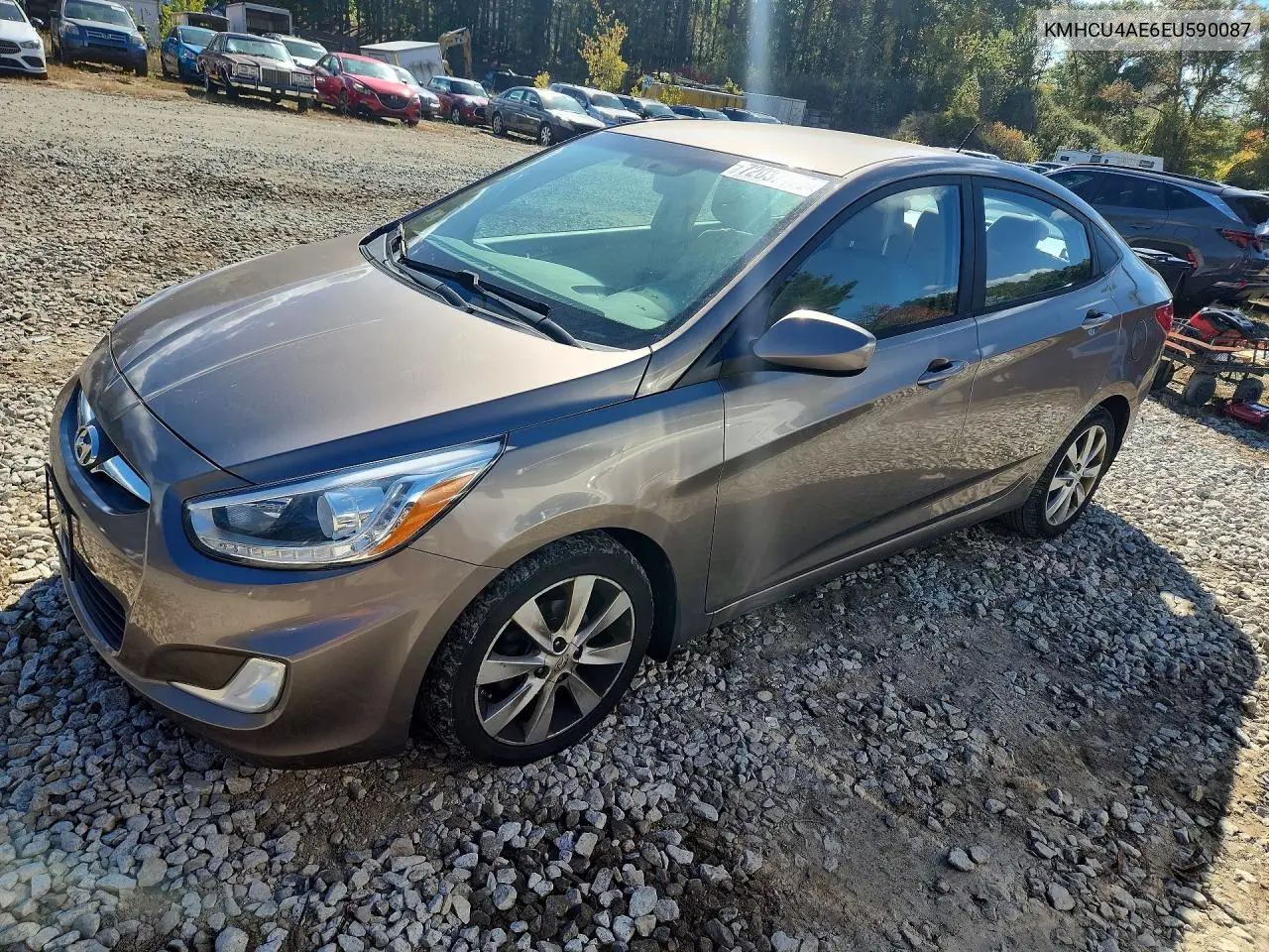 HYUNDAI ACCENT 2014, VIN KMHCU4AE6EU590087