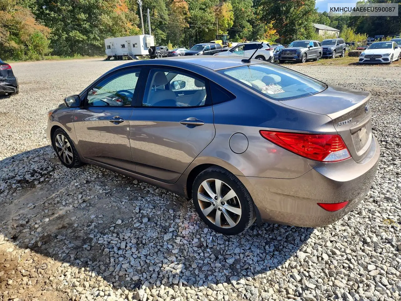 2014 HYUNDAI ACCENT VIN KMHCU4AE6EU590087 — фото 2