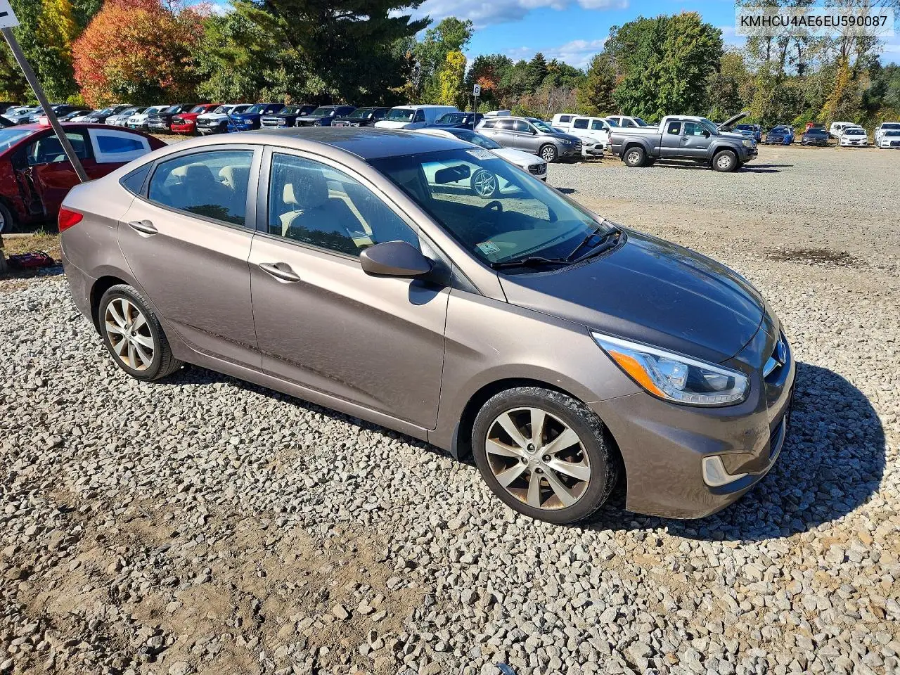2014 HYUNDAI ACCENT VIN KMHCU4AE6EU590087 — фото 4