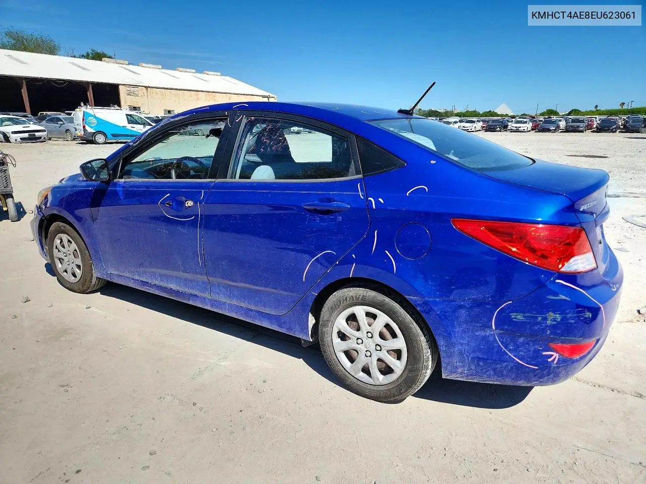 2014 HYUNDAI ACCENT VIN KMHCT4AE8EU623061 — фото 2