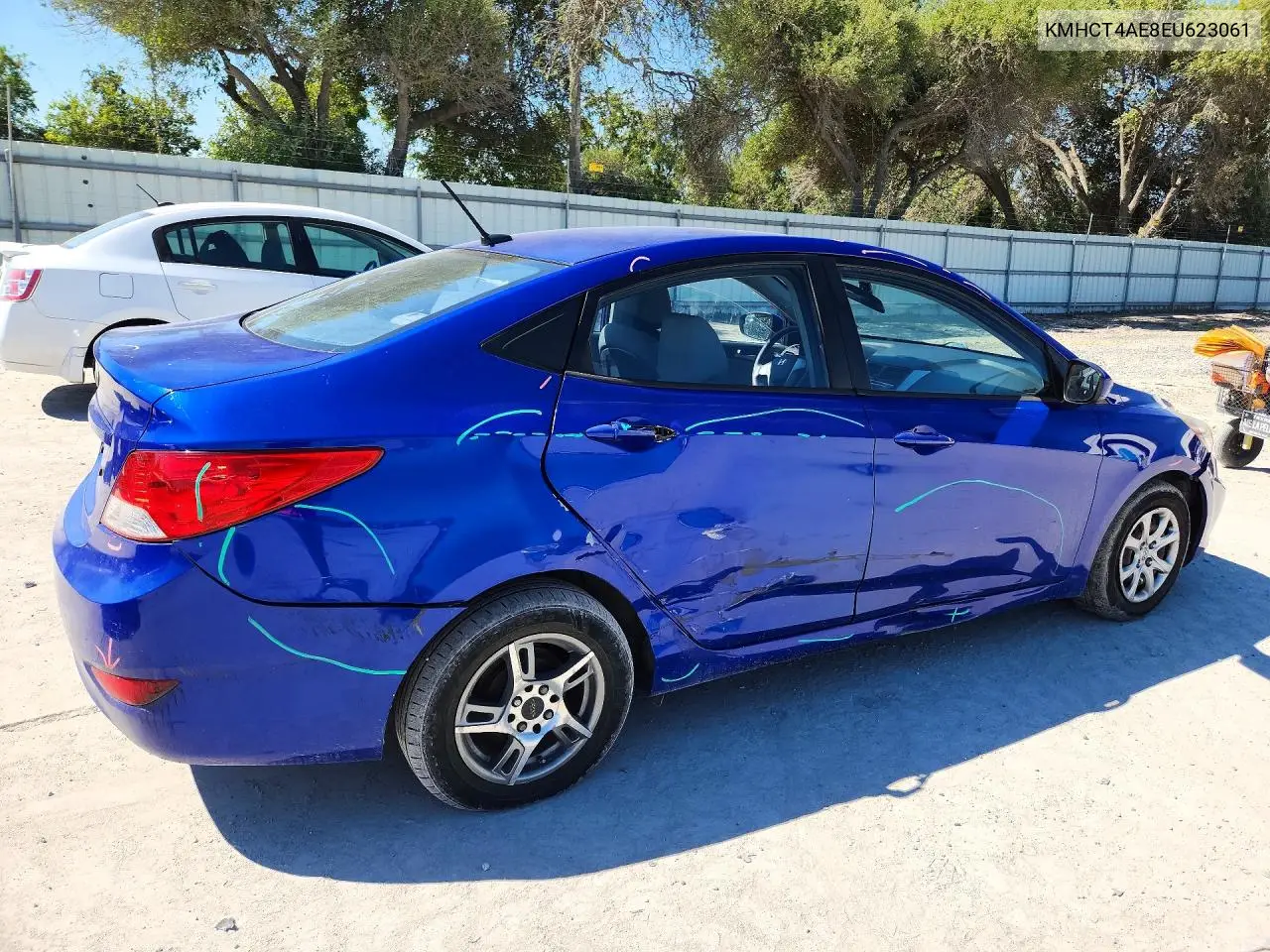 2014 HYUNDAI ACCENT VIN KMHCT4AE8EU623061 — фото 3