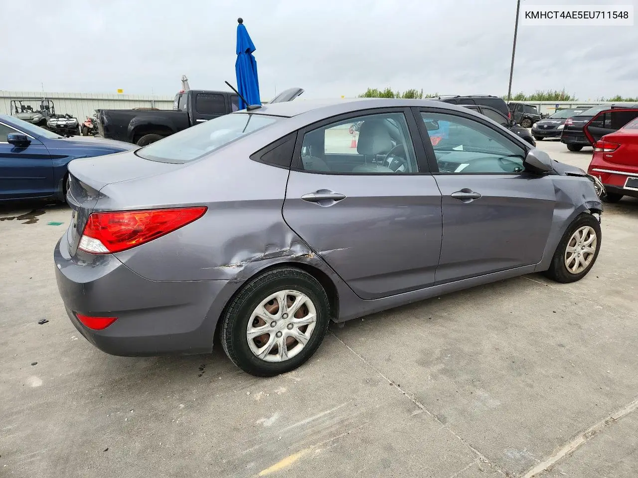 2014 HYUNDAI ACCENT VIN KMHCT4AE5EU711548 — фото 3