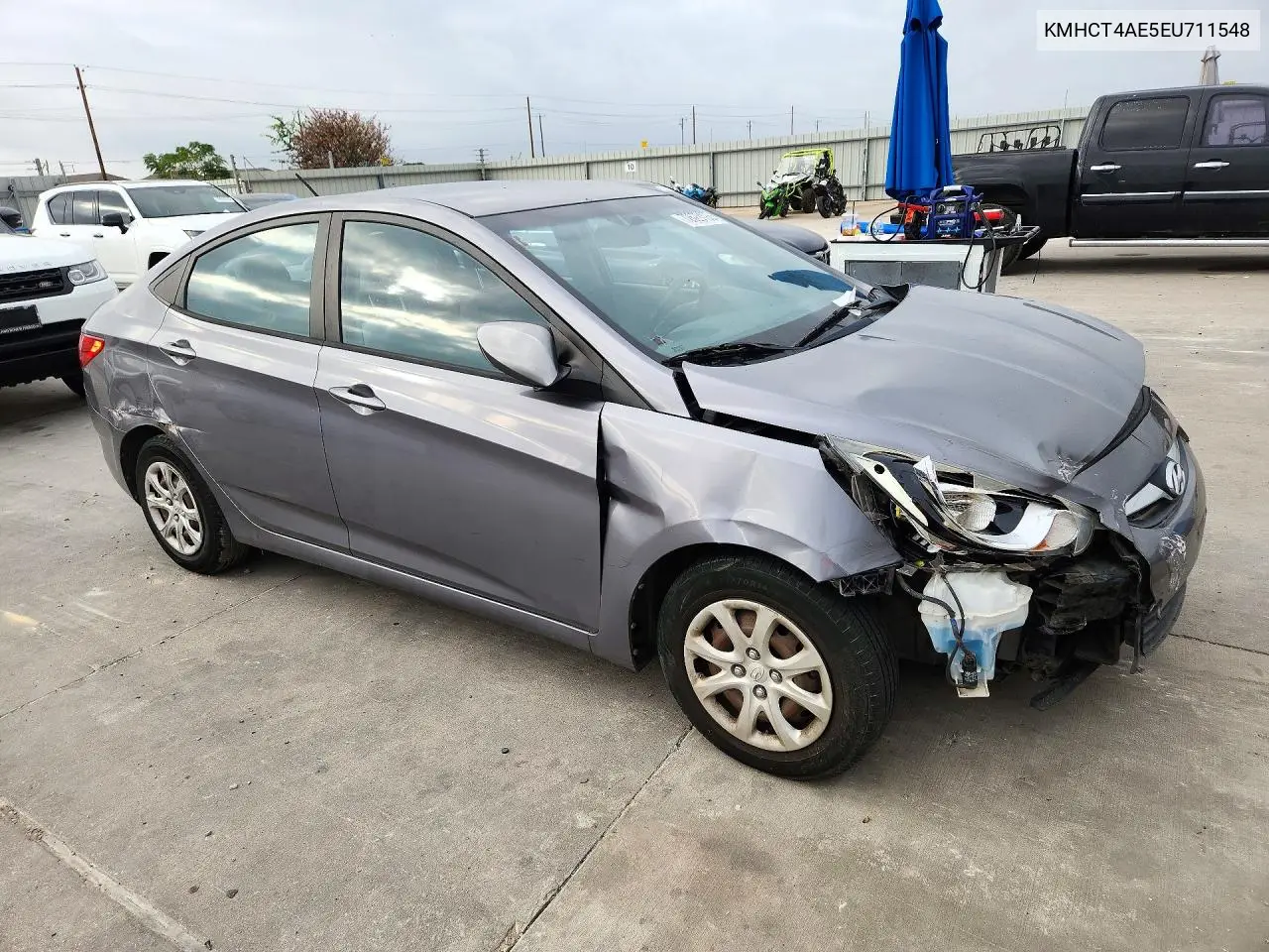 2014 HYUNDAI ACCENT VIN KMHCT4AE5EU711548 — фото 4