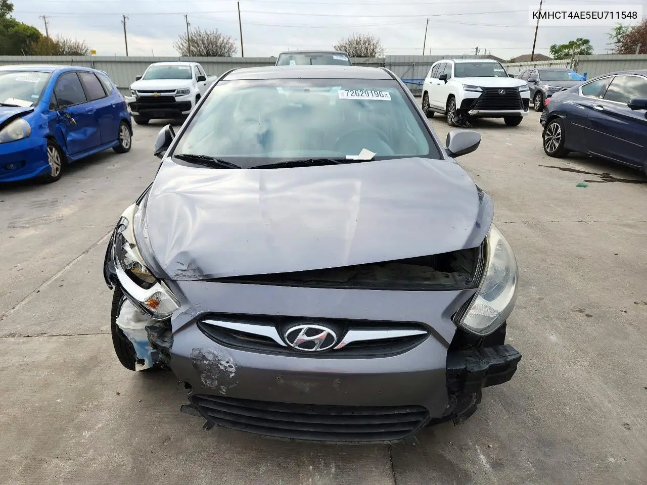 2014 HYUNDAI ACCENT VIN KMHCT4AE5EU711548 — фото 5