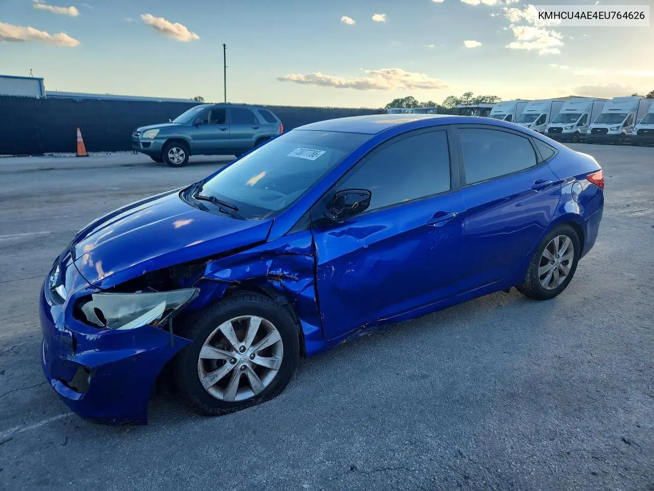 HYUNDAI ACCENT 2014, VIN KMHCU4AE4EU764626