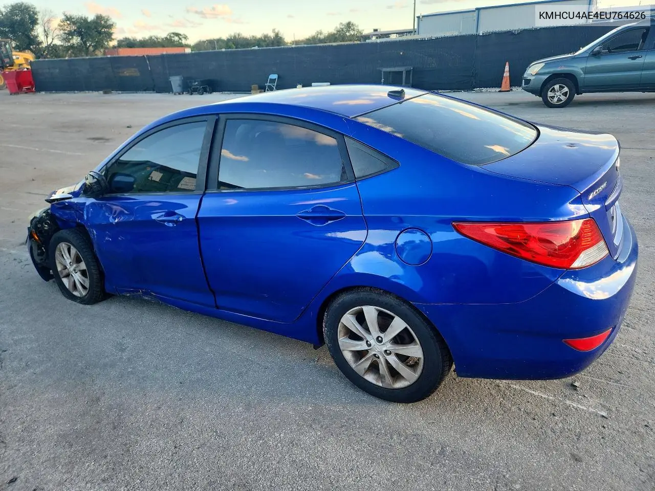 2014 HYUNDAI ACCENT VIN KMHCU4AE4EU764626 — фото 2