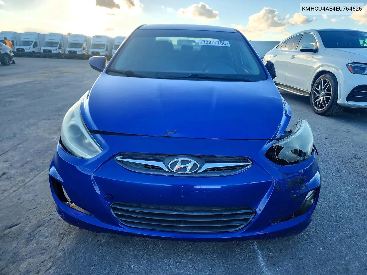 2014 HYUNDAI ACCENT VIN KMHCU4AE4EU764626 — фото 5