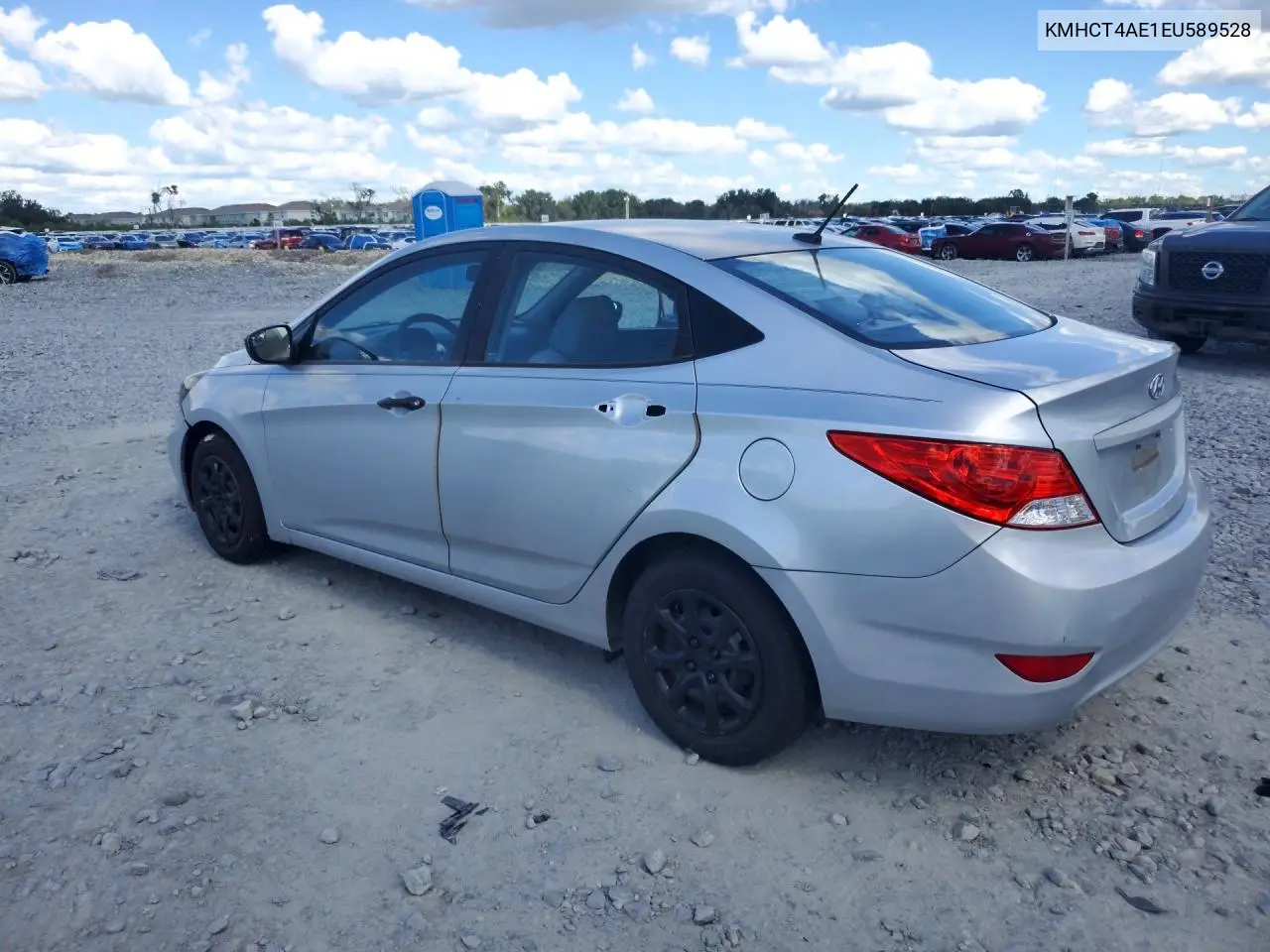 2014 HYUNDAI ACCENT VIN KMHCT4AE1EU589528 — фото 2