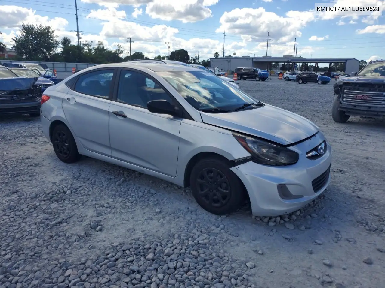 2014 HYUNDAI ACCENT VIN KMHCT4AE1EU589528 — фото 4