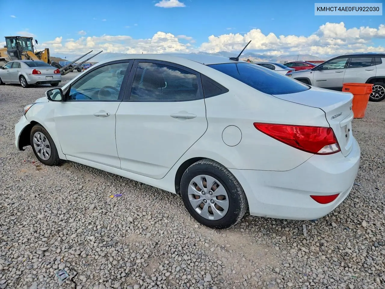 2015 HYUNDAI ACCENT VIN KMHCT4AE0FU922030 — фото 2