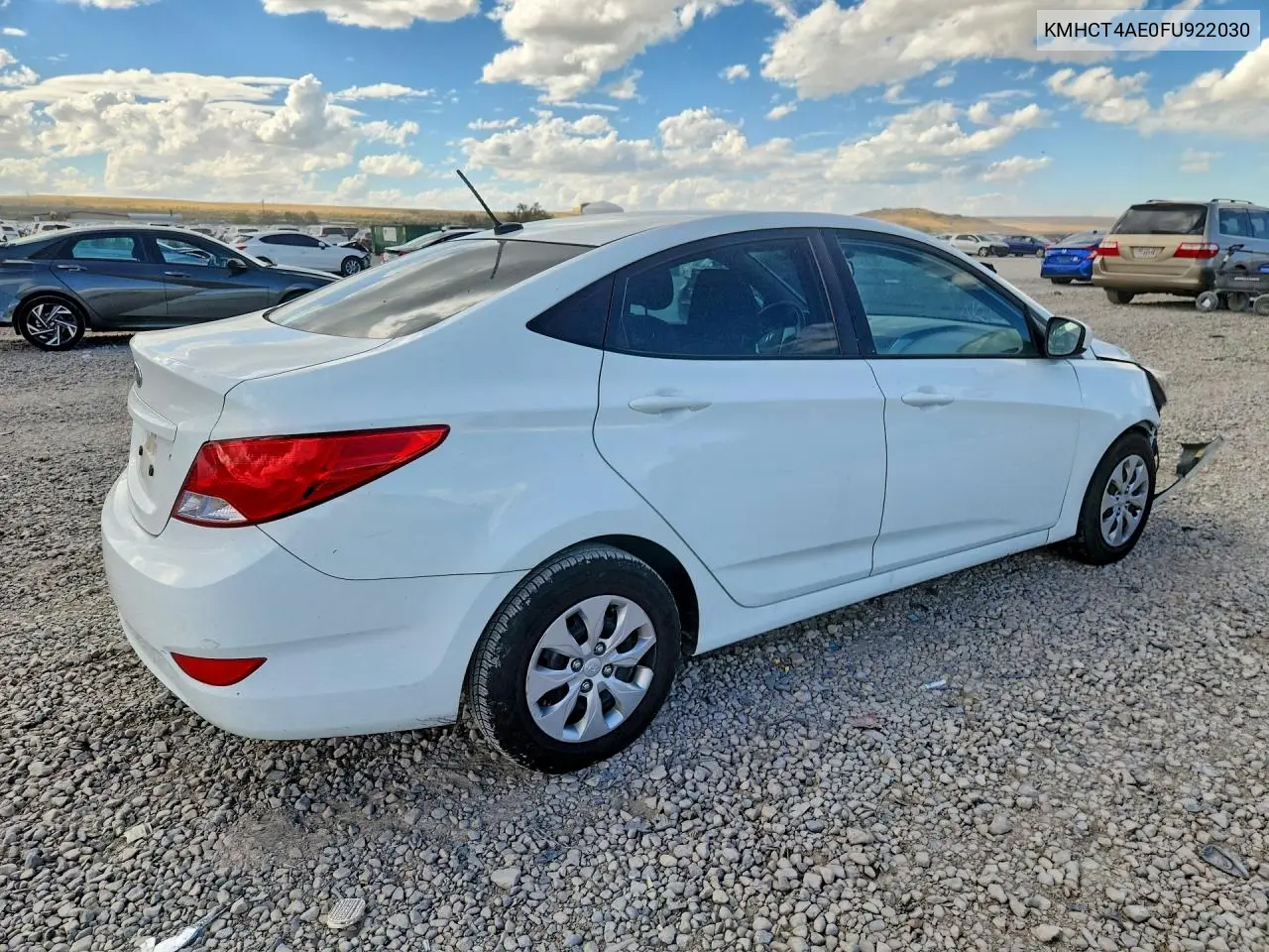 2015 HYUNDAI ACCENT VIN KMHCT4AE0FU922030 — фото 3