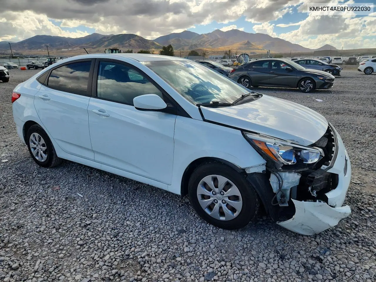 2015 HYUNDAI ACCENT VIN KMHCT4AE0FU922030 — фото 4