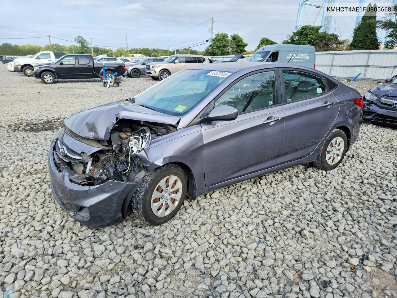2015 HYUNDAI ACCENT VIN KMHCT4AE1FU805668 — фото 1
