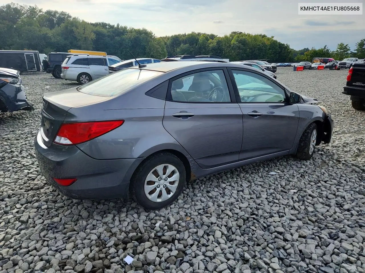 2015 HYUNDAI ACCENT VIN KMHCT4AE1FU805668 — фото 3